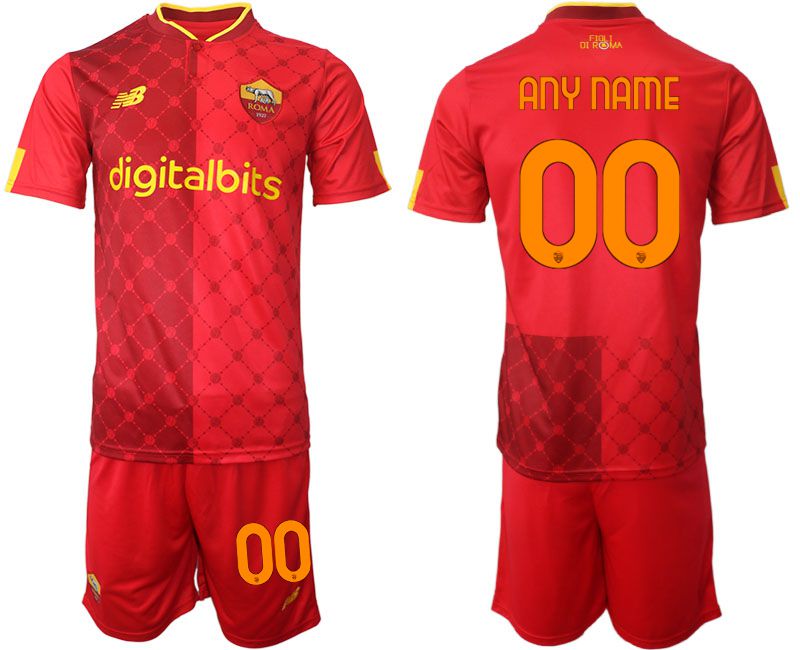 Men 2022-2023 Club AS Rome home red customized Soccer Jersey
